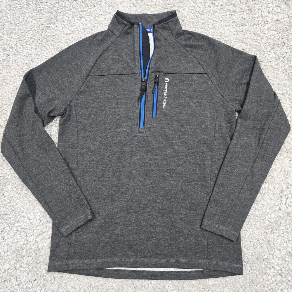 Vineyard Vines Mens Performance 1/4 Zip Pullover‎ Size XS Gray Athletic
